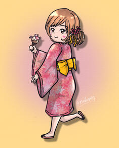 Full body chibi illustration